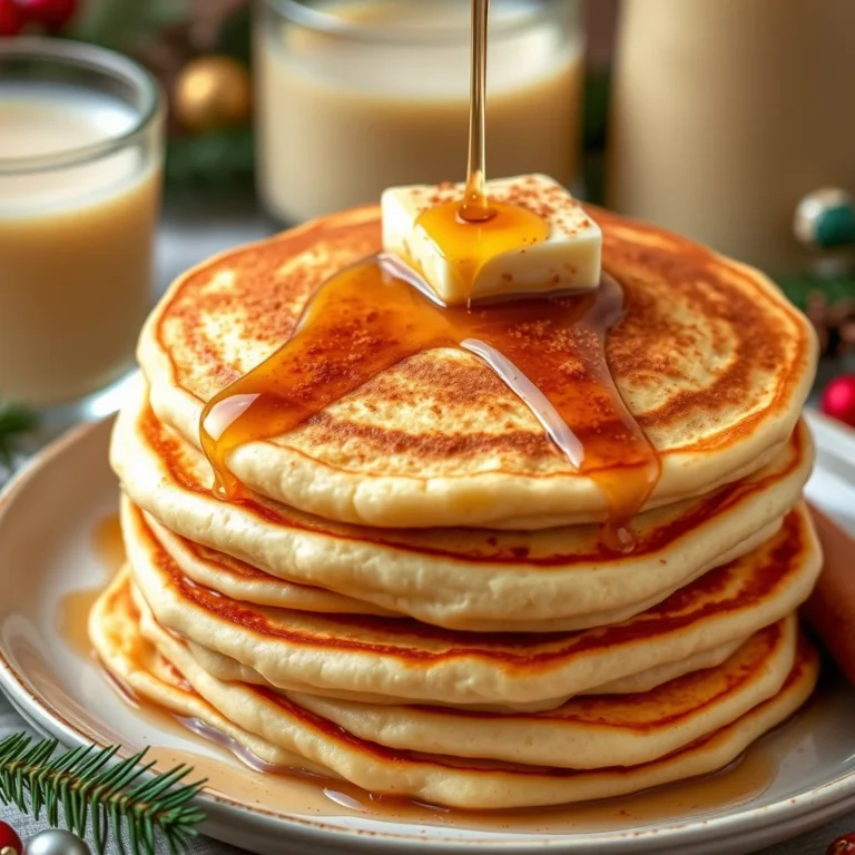 Eggnog Pancakes: A Festive Breakfast Delight