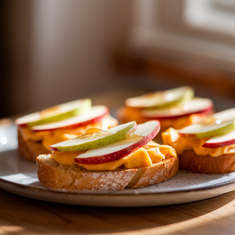 Apple & Cheddar Crostini: The Perfect Party Appetizer.