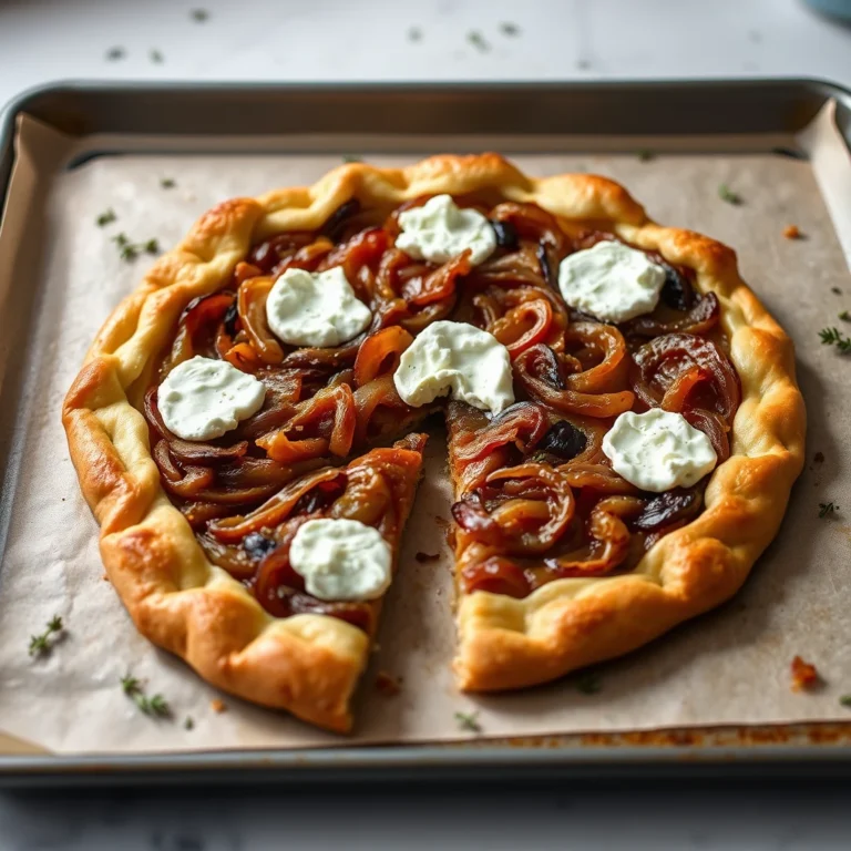 caramelized onion and goat cheese tart