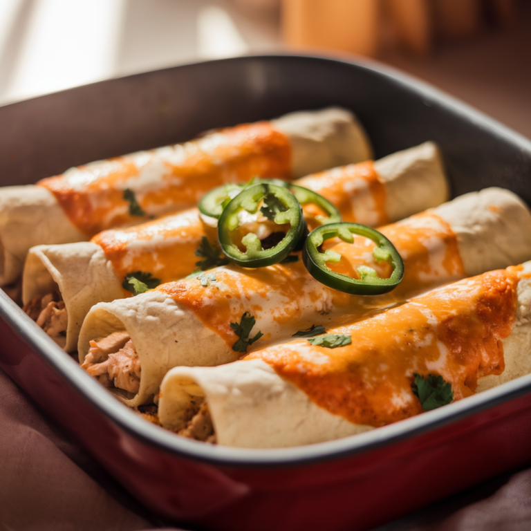 creamy chicken enchiladas