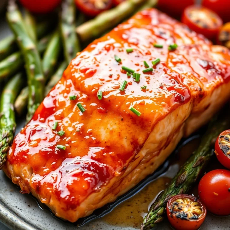 maple mustard glazed salmon fillet