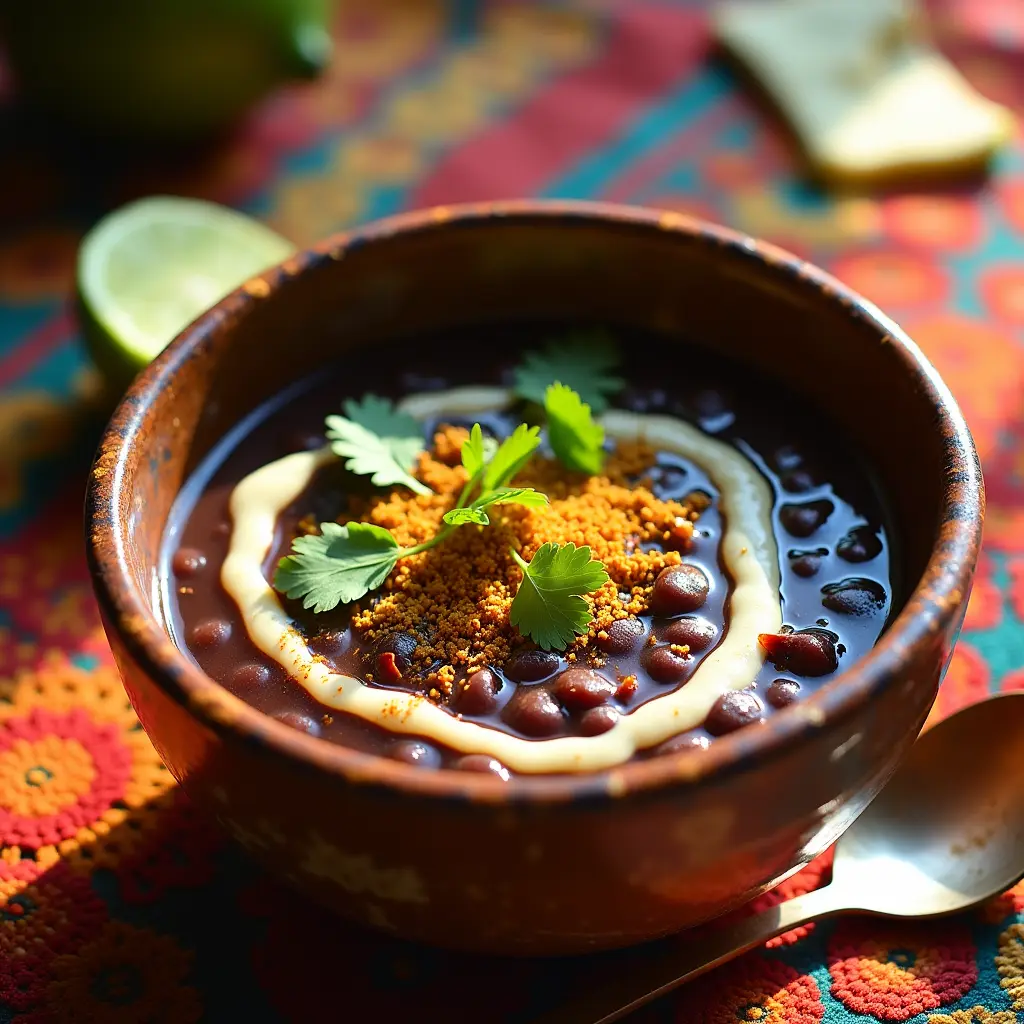 Spicy black bean soup