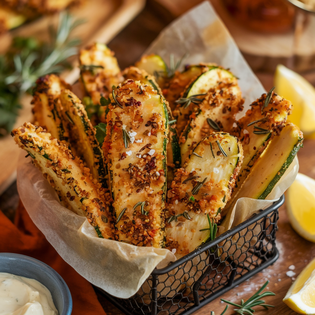 Crispy Herb-Crusted Zucchini Fries