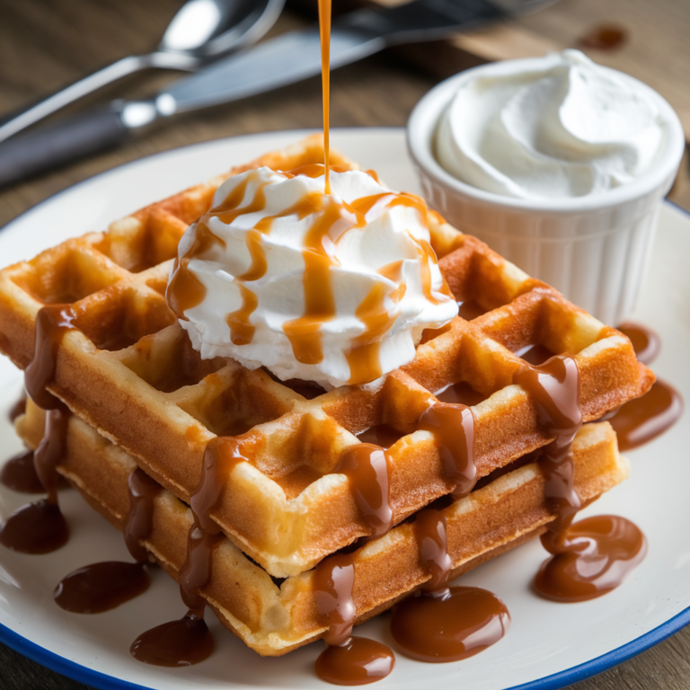 Caramel Churro Waffles