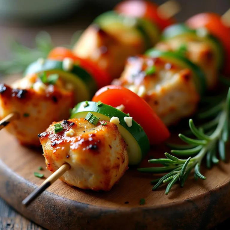 Rosemary Ranch Chicken Skewers